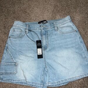 Fashion Nova Sky Blue Denim Shorts